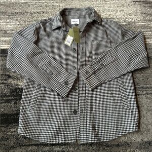 NWT GOODFELLOW & CO. Heavyweight Standard Fit Houndstooth Flannel